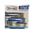 Viking 10-Piece Stainless Steel Mixing, Prep and Serving Bowl Set - Blue