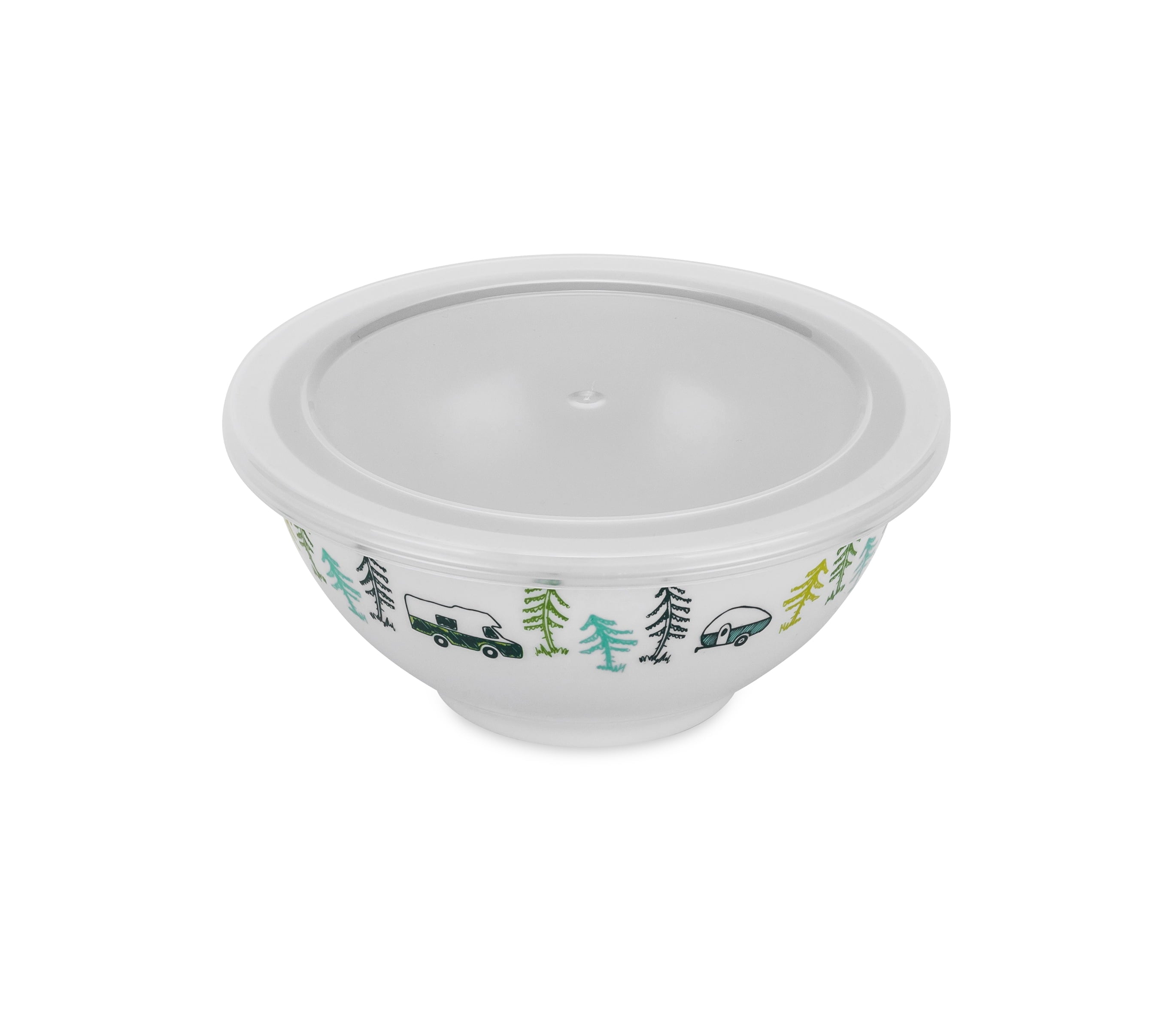 Camco Life is Better at the Campsite Nesting Bowl Set, 8 Piece, Multicolor (53451)